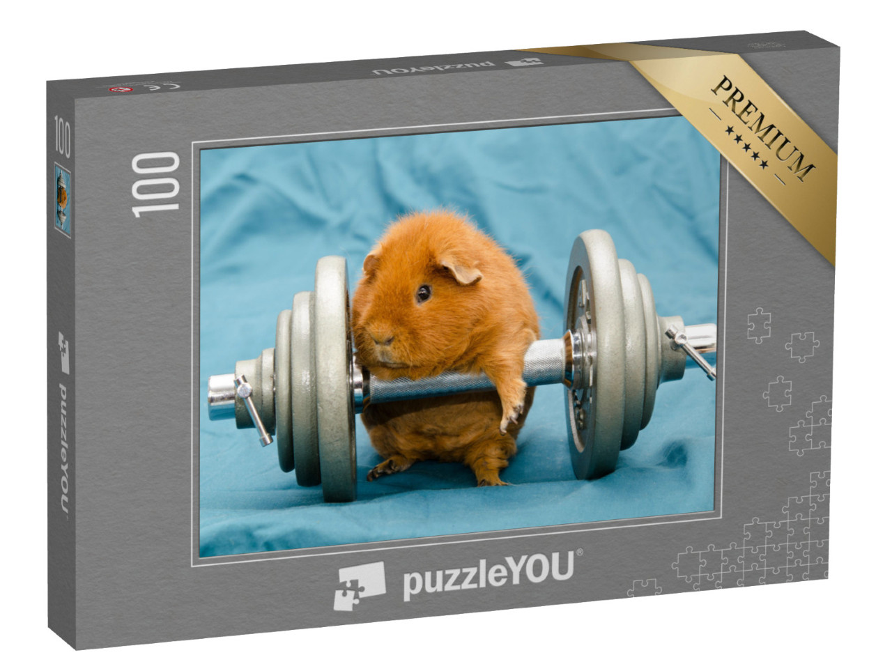 puzzle 100 dílků „Malinké morče na obří čince“