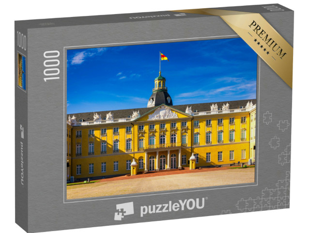 puzzle 1000 dílků „Zámek Karlsruhe z 18. století, Bádensko-Württembersko“