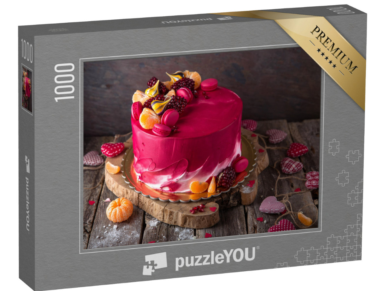 puzzle 1000 dílků „Červený extravagantní dort pro všechny příležitosti“