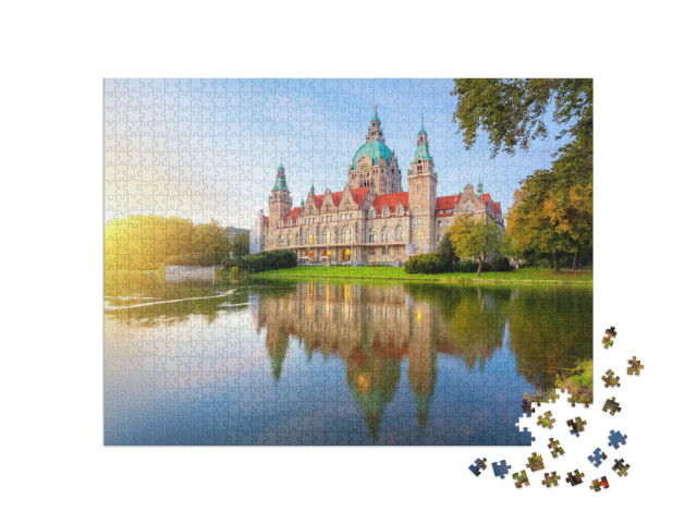 puzzle 1000 dílků „Hannover, Německo, Nová radnice“