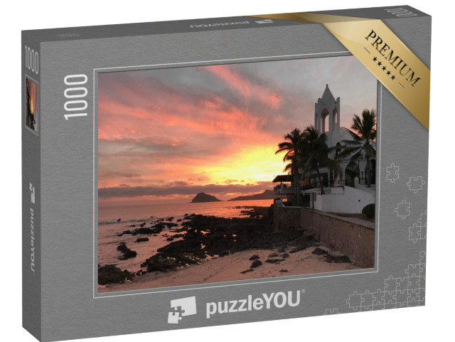 puzzle 1000 dílků „Západ slunce před pláží v Mazatlanu, Mexiko“