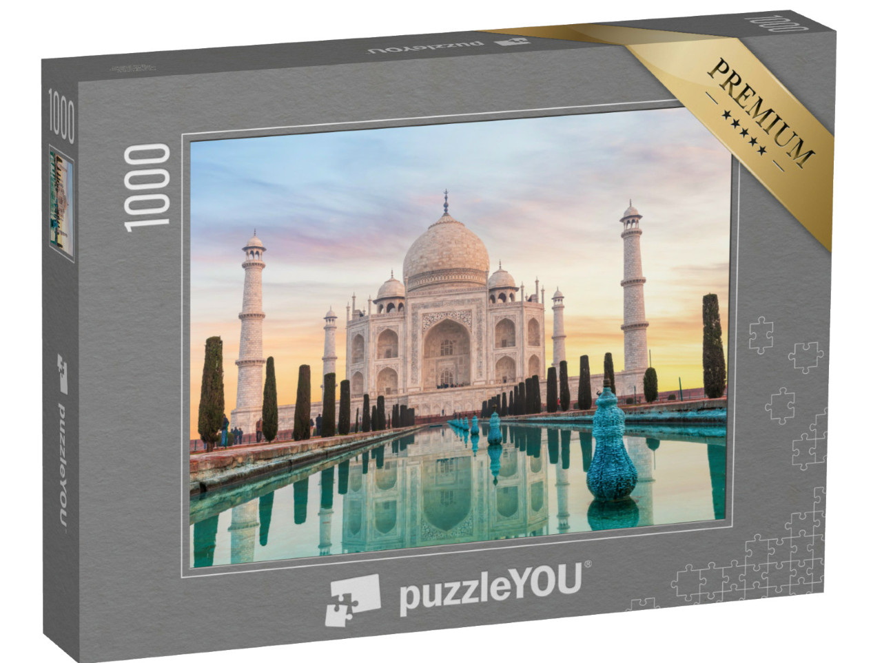 puzzle 1000 dílků „Prohlídka Tádž Mahalu v Indii“