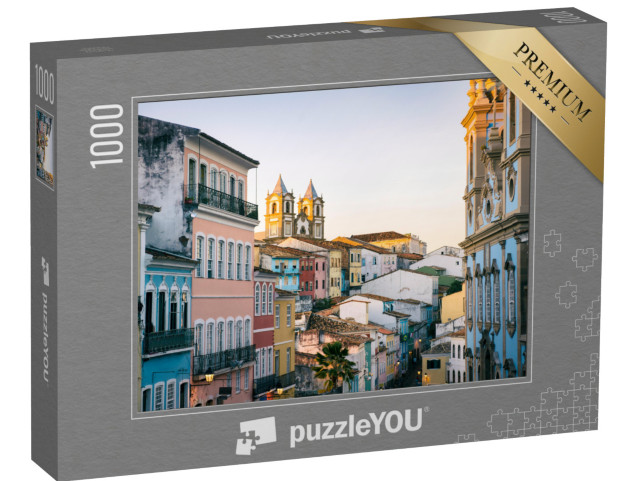 puzzle 1000 dílků „Soumrak nad náměstím Pelourinho v brazilském Salvadoru“