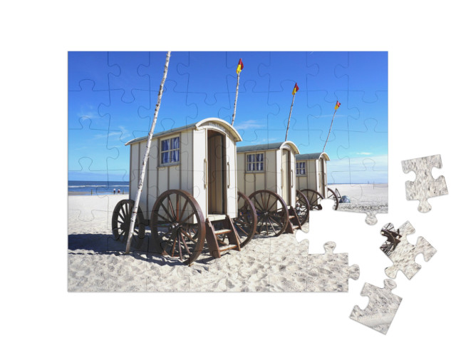 puzzle 48 dílků „Koupací vozík na Norderney, Německo“