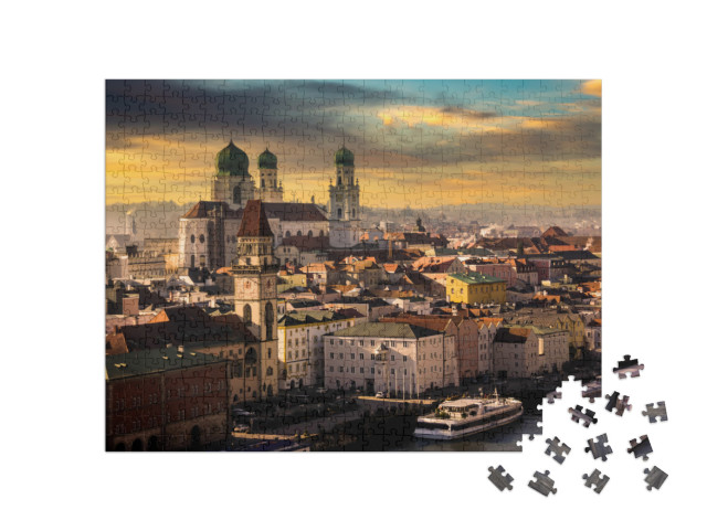 puzzle 500 dílků „Pasov na Dunaji, Německo“