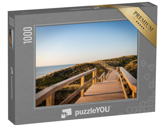 puzzle 1000 dílků „Turistická stezka po plážových schodech na ostrově Sylt“