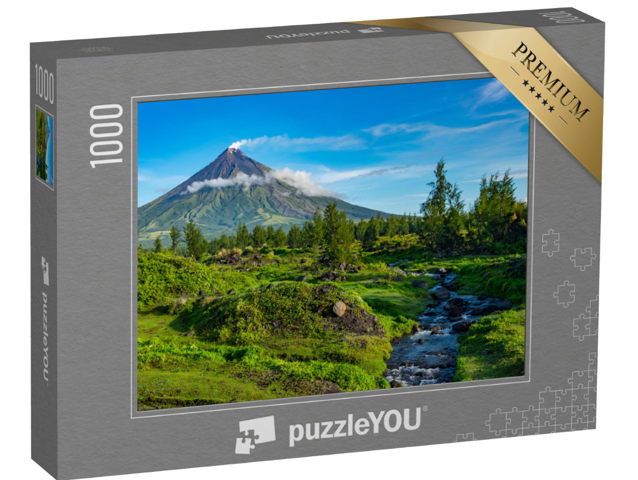 puzzle 1000 dílků „Sopka Mayon, dokonalý kužel, Filipíny“