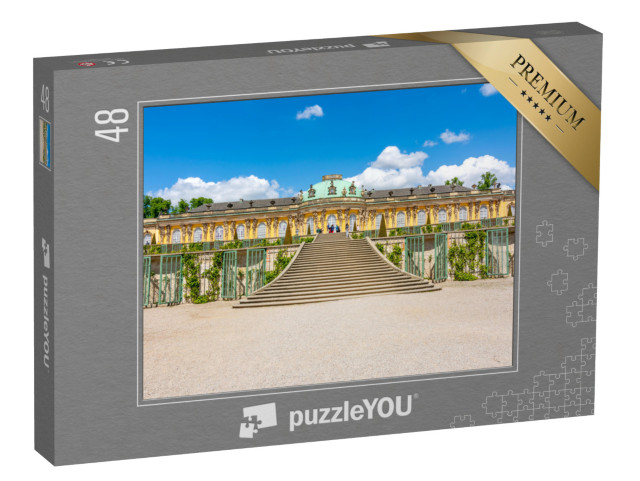 puzzle 48 dílků „Zámek a park Sanssouci, Postupim, Německo“