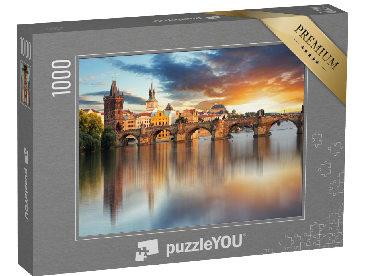 puzzle 1000 dílků „U Karlova mostu, Praha, Česká republika“