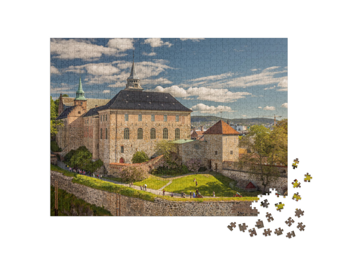 puzzle 1000 dílků „Pevnost Akershus v Oslu, Norsko“