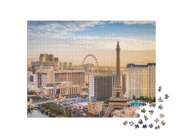 puzzle 1000 dílků „Panorama Las Vegas“