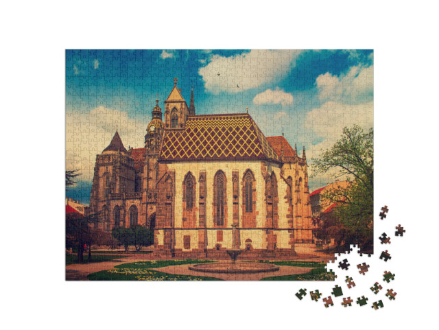 puzzle 1000 dílků „Dóm svaté Alžběty v Košicích, Slovensko“