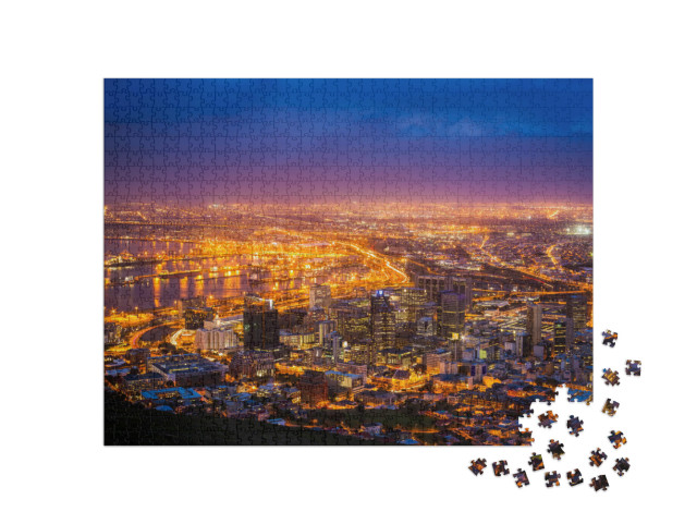puzzle 1000 dílků „Pohled na Kapské Město brzy ráno, Jihoafrická republika“
