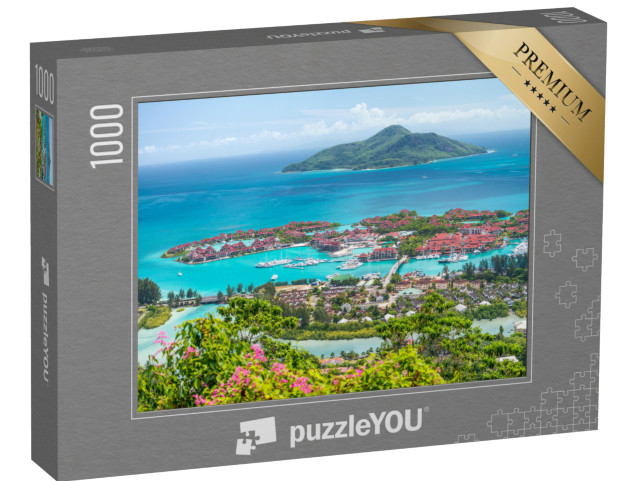 puzzle 1000 dílků „Červené střechy ostrova Eden, Seychely“