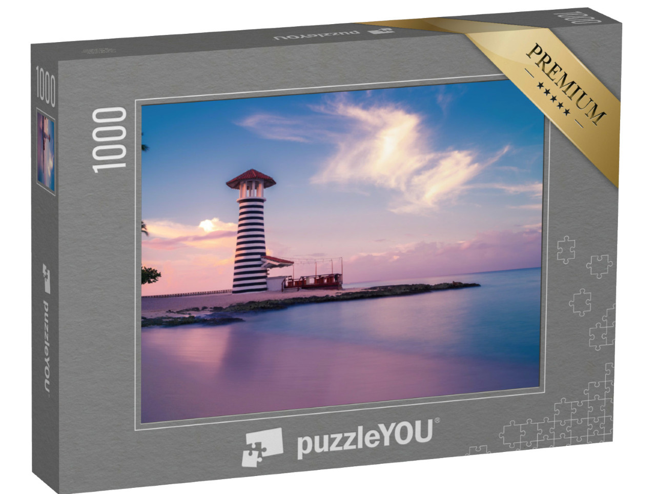 puzzle 1000 dílků „Východ slunce na pláži Bayahibe, La Romana, Dominikánská republika“