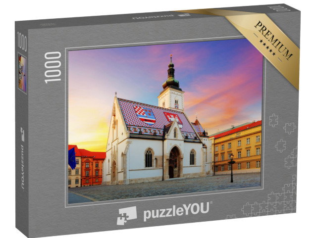 puzzle 1000 dílků „Kostel v Záhřebu: kostel sv. Marka“