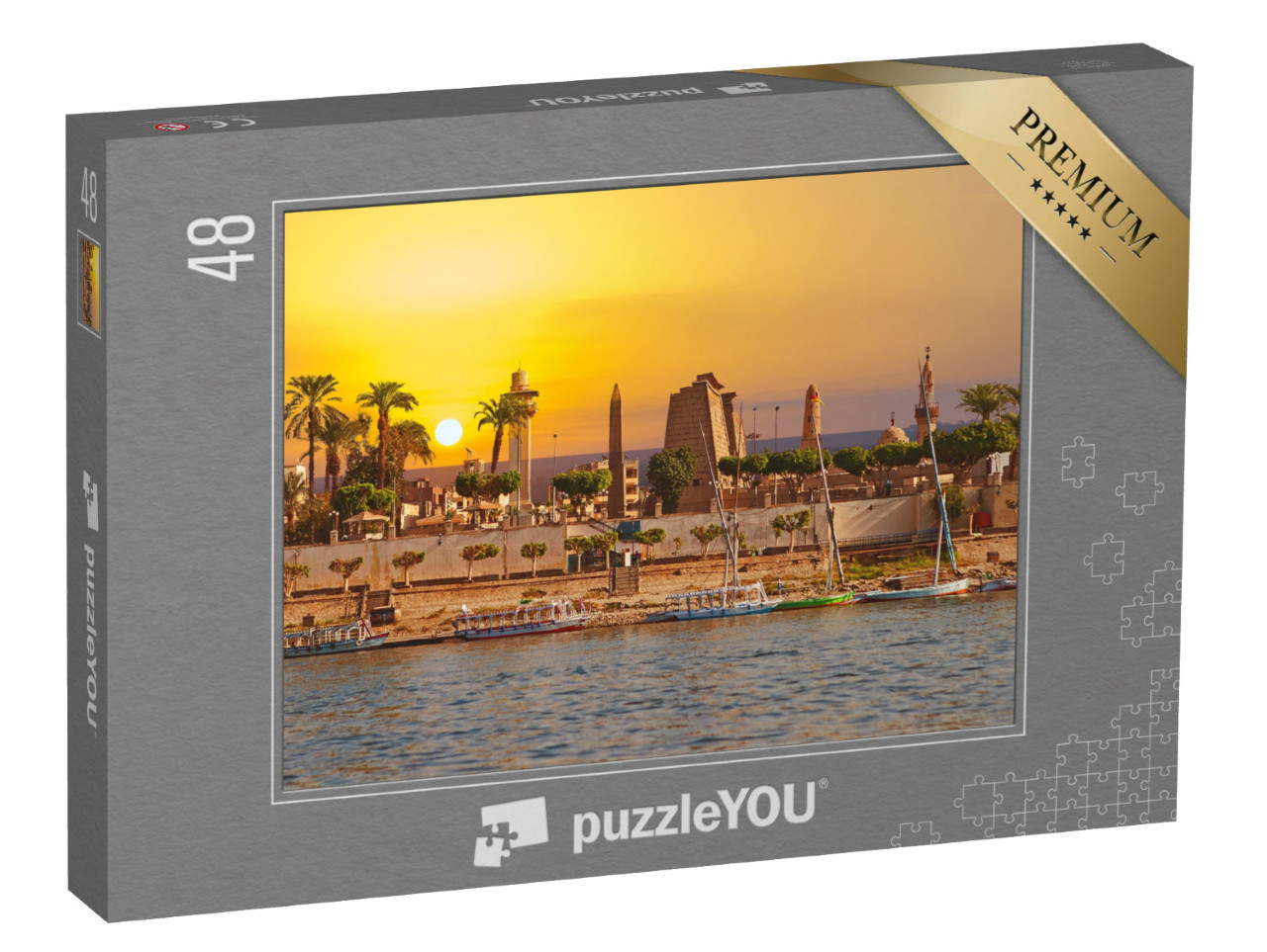 puzzle 48 dílků „Slunečný den na Nilu v Luxoru, Egypt“