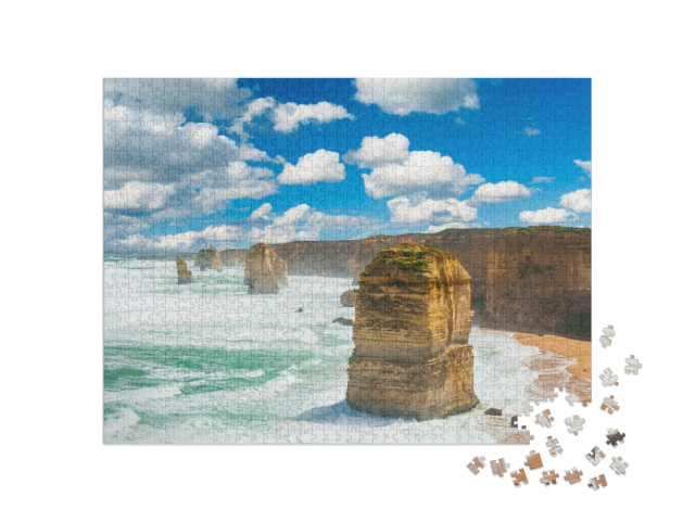 puzzle 1000 dílků „Dvanáct apoštolů, pamětihodnost poblíž Great Ocean Road, Viktorie, Austrálie“