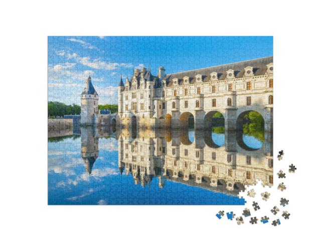 puzzle 1000 dílků „Chateau de Chenonceau v údolí Loiry ve Francii“