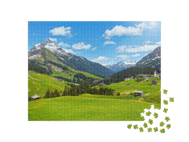 puzzle 1000 dílků „Letní výhled na Biberkopf“