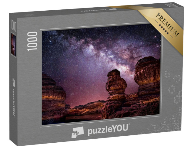 puzzle 1000 dílků „Fotografie Mléčné dráhy, naší galaxie, pořízená ze Saúdské Arábie“