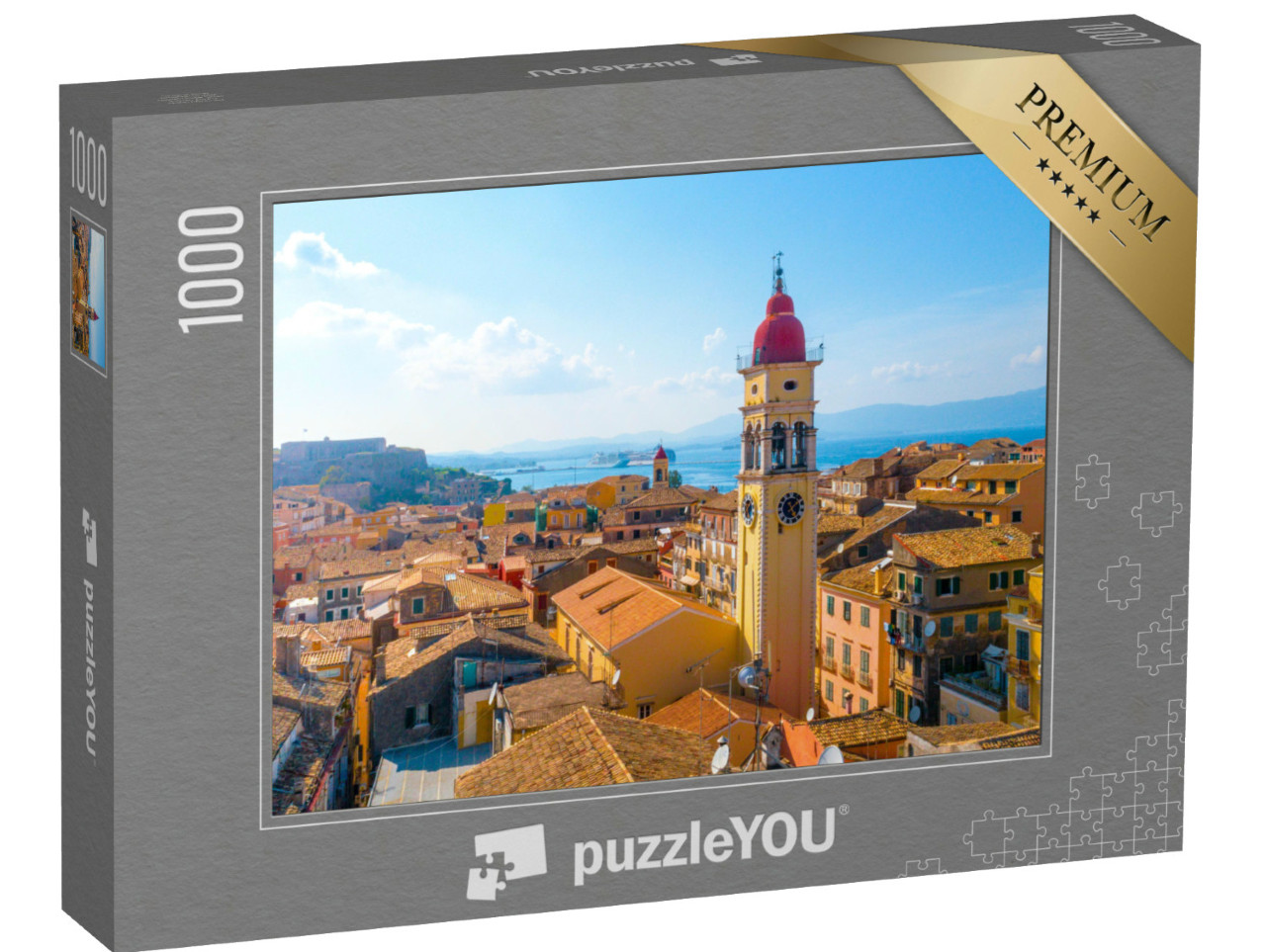 puzzle 1000 dílků „Panoramatický pohled na Kerkyru, Korfu, Řecko“
