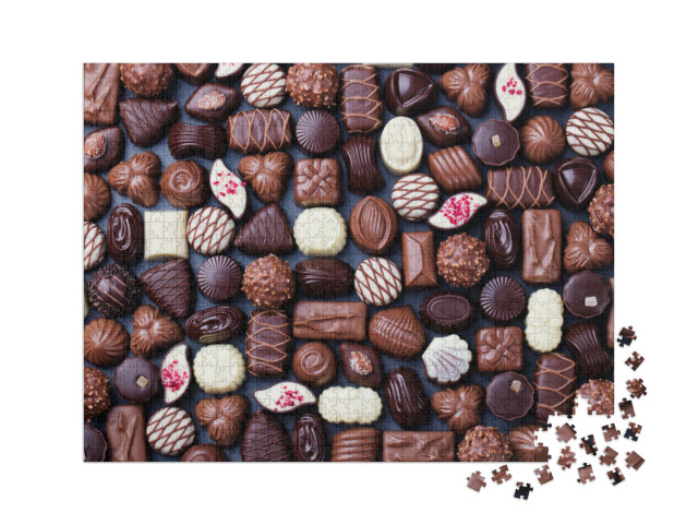 puzzle 1000 dílků XXL „Sortiment jemných čokoládových pralinek“