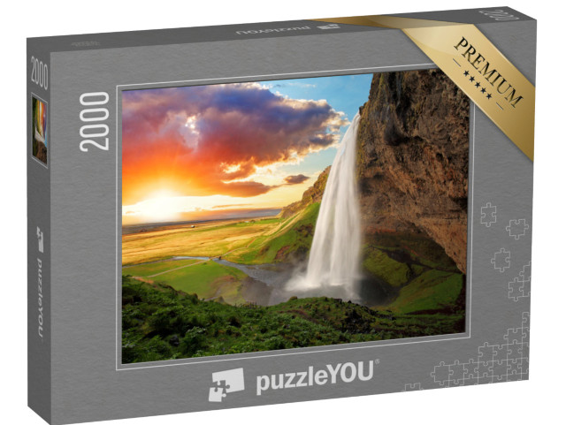 puzzle 2000 dílků „Seljalandsfoss, vodopád na Islandu“
