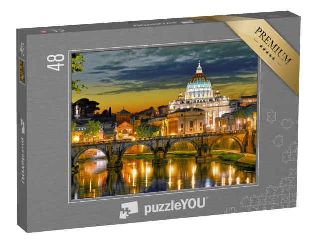 puzzle 48 dílků „Řím, Itálie, bazilika svatého Petra“
