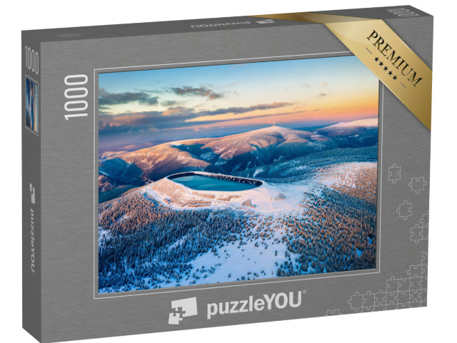 puzzle 1000 dílků „Vodní elektrárna Dlouhé stráně, Jeseníky, Česká republika“