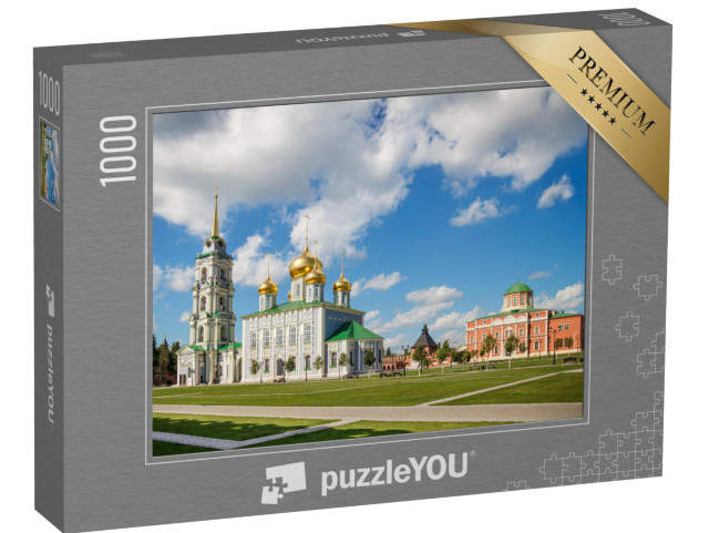 puzzle 1000 dílků „Město Tula, Rusko, katedrála Nanebevstoupení Páně a Zjevení Páně v Tulském kremlu“