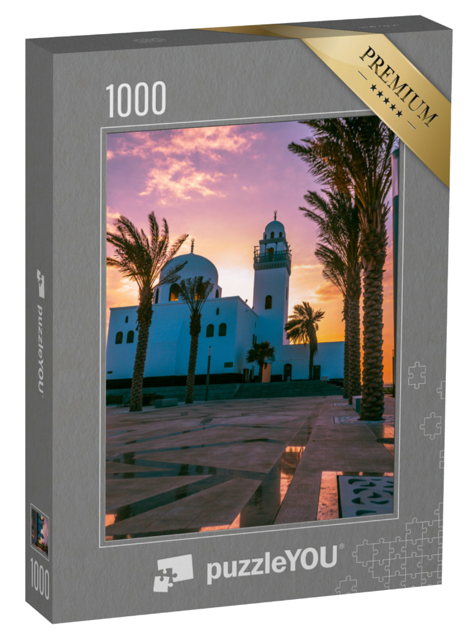 puzzle 1000 dílků „Mešita na korzu Džidda, Saúdská Arábie“