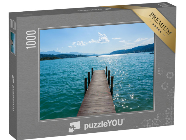 puzzle 1000 dílků „Přístav na jezeře Wörthersee v Korutanech, Rakousko“