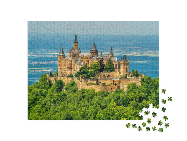 puzzle 1000 dílků „Pohled na hrad Hohenzollern ve Švábském Albu, Bádensko-Württembersko“