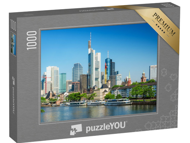 puzzle 1000 dílků „Pohled na panorama Frankfurtu nad Mohanem, Hesensko“