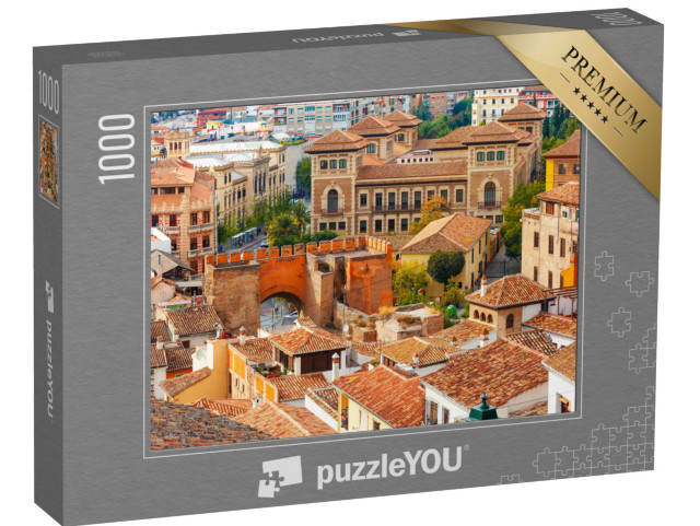 puzzle 1000 dílků „Pohled na staré centrum Granady, Andalusie, Španělsko“