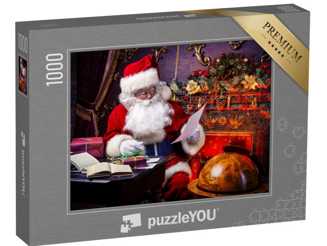 puzzle 1000 dílků „Otec Vánoc čte svůj příspěvek“