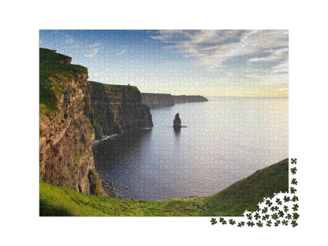 puzzle 2000 dílků „Moherské útesy při atmosférickém západu slunce, Irsko“