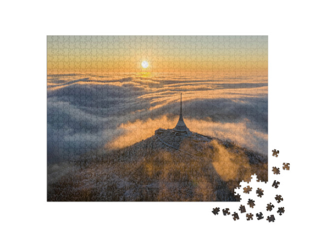 puzzle 1000 dílků „Rozhledna Ještěd, Česká republika“