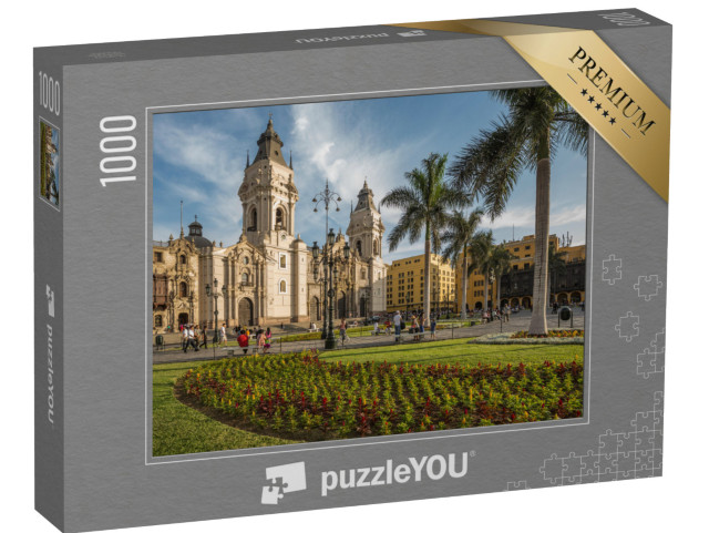 puzzle 1000 dílků „Katedrální kostel a hlavní náměstí v centru Limy, Peru“