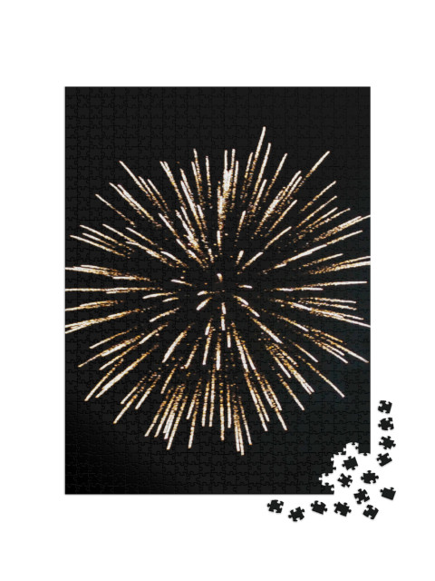 puzzle 1000 dílků „Pohled na ohňostroj, prázdninový ohňostroj...“