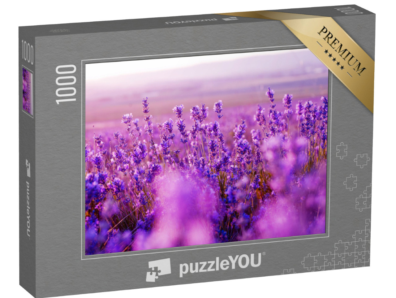 puzzle 1000 dílků „Krásné levandulové pole v létě“