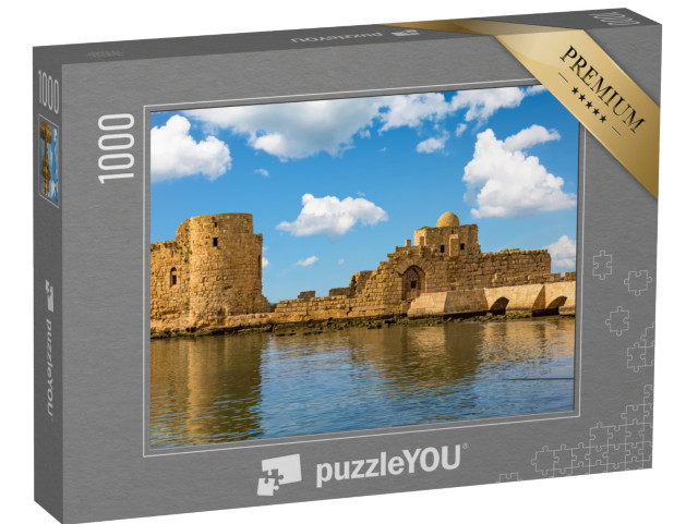 puzzle 1000 dílků „Křižácký námořní hrad Sidon Saida v jižním Libanonu Blízký východ“