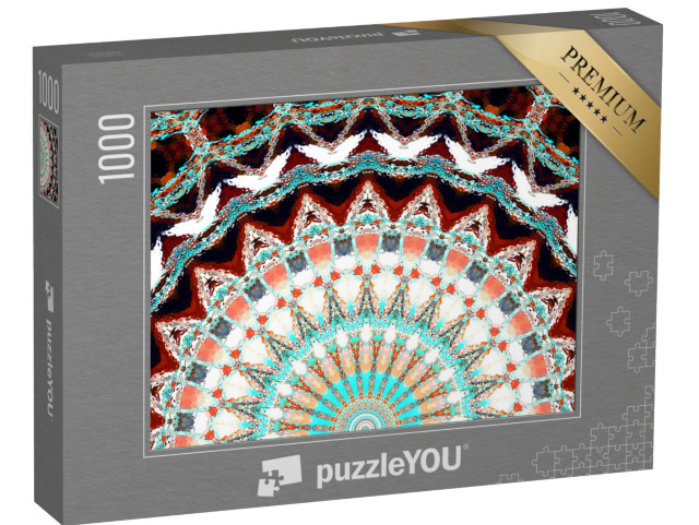 puzzle 1000 dílků „Mandala v přírodních barvách“