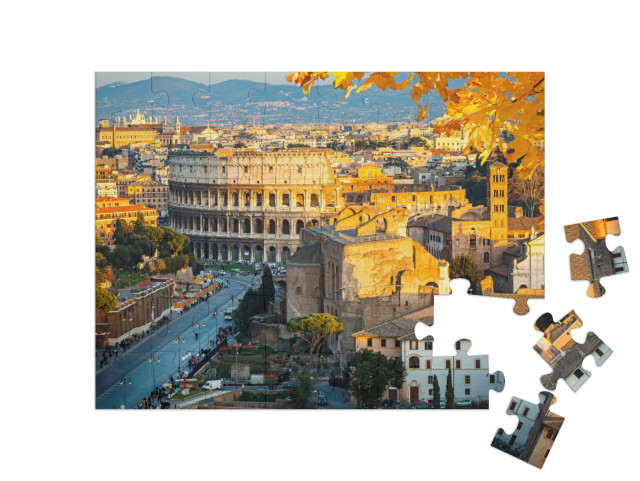 puzzle 48 dílků „Působivé Koloseum v Římě, Itálie“