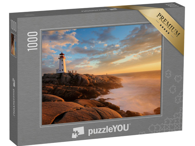 puzzle 1000 dílků „Západ slunce nad majákem Peggy Cove, Nové Skotsko, Kanada“