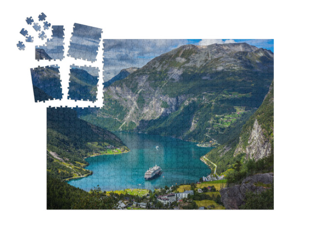SMART SORTED® | Puzzle 1000 dílků „Působivý Geirangerfjord, Norsko“