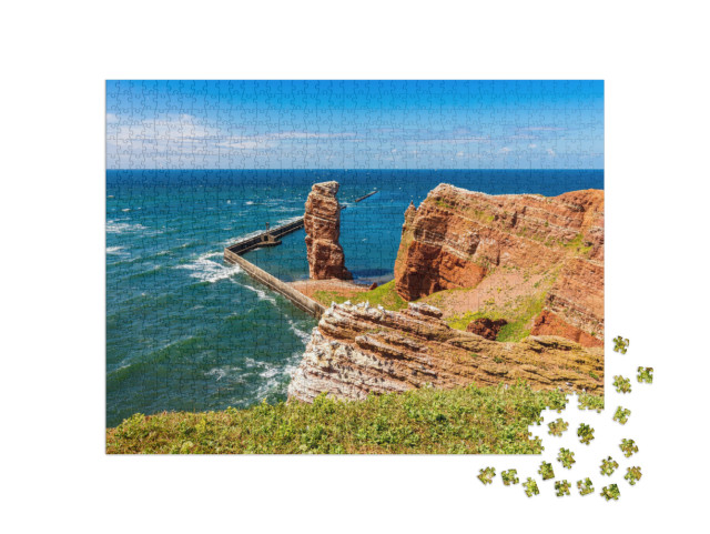 puzzle 1000 dílků „Ostrov Helgoland na jaře, Německo“