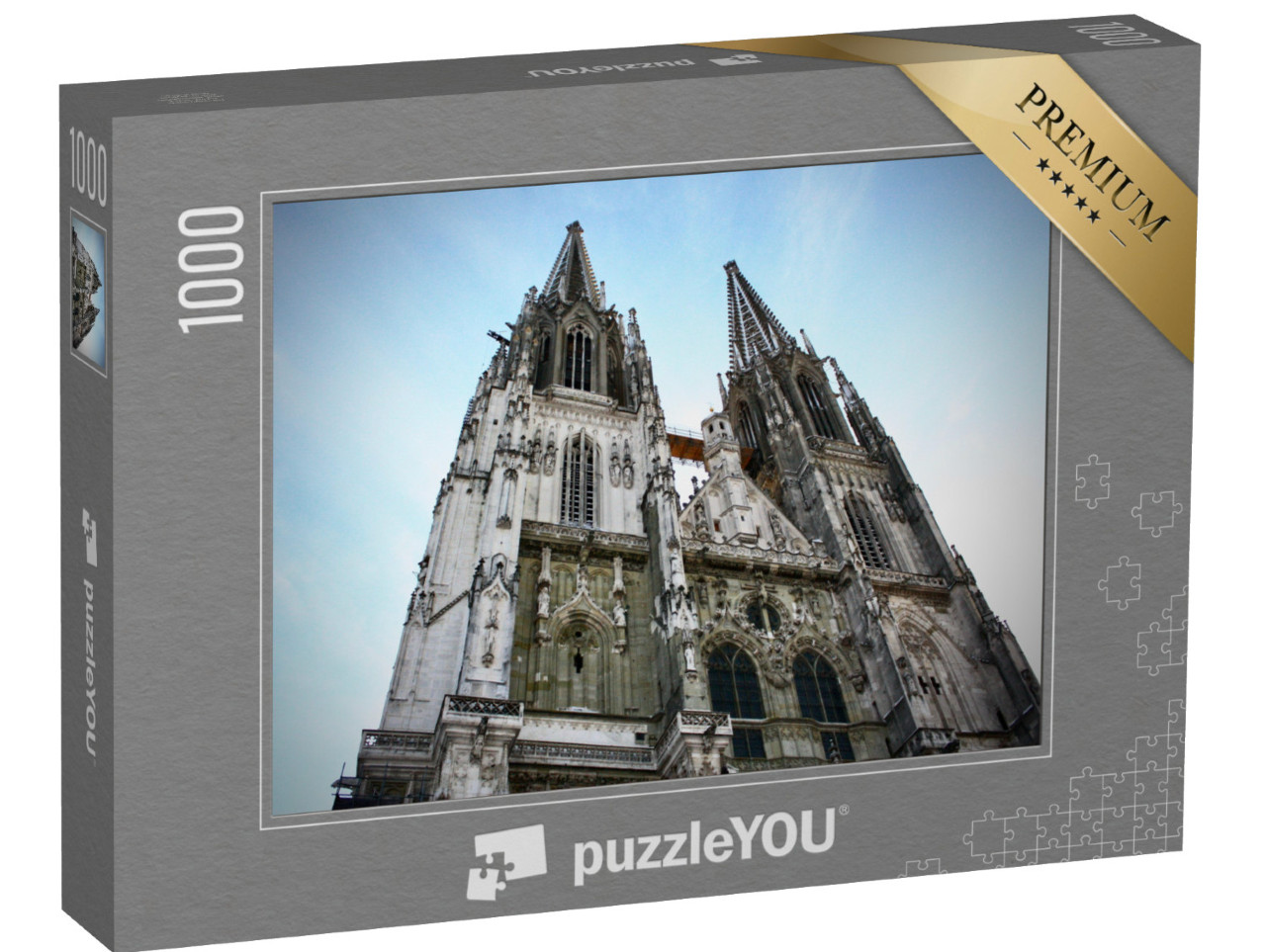 puzzle 1000 dílků „Fasáda katedrály v Regensburgu, Regensburg, Německo“