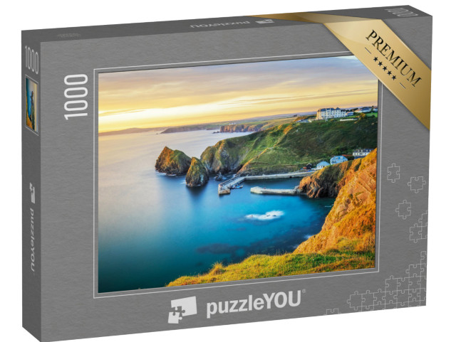 puzzle 1000 dílků „Západ slunce s výhledem na Mullion Cove, Cornwall“